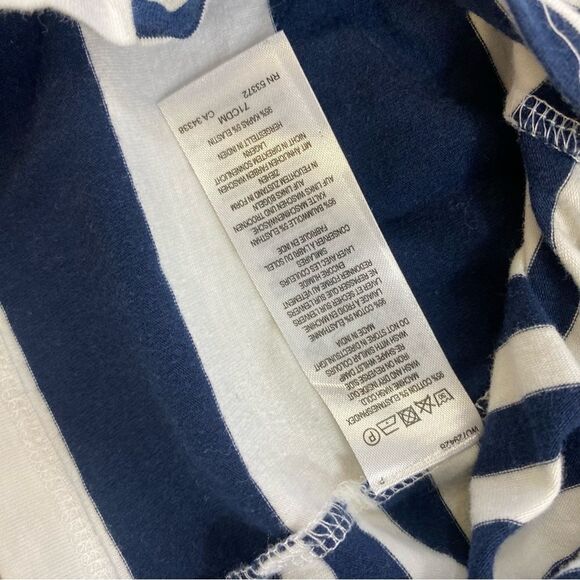 FRENCH CONNECTION Women NAVY BLUE & WHITE FUN STRIPED LONG MAXI DRESs Size 4 EUC - Picture 7 of 10